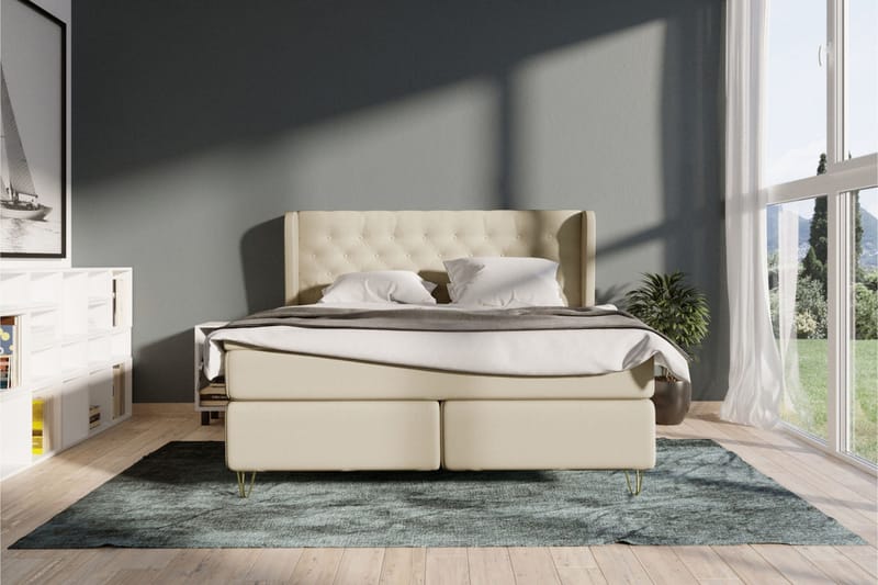 Select No 4 Komplett Sängpaket 140x200 Fast - Beige/Guld - Products - Möbler - Säng - Kontinentalsäng