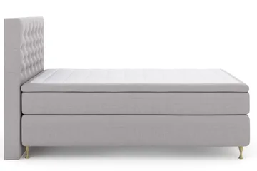 Select No 4 Komplett Sängpaket 140x200 Fast, Ljusgrå/Guld