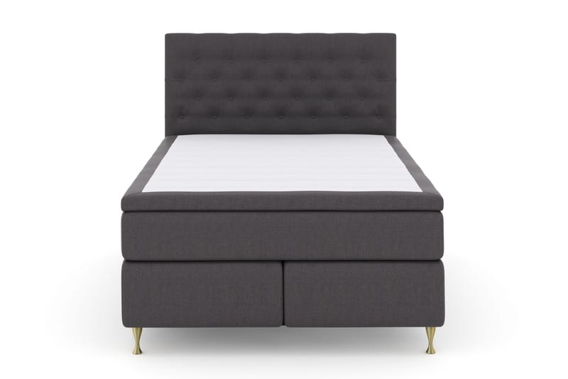 Select No 4 Komplett Sängpaket 140x200 Fast - Mörkgrå/Guld - Products - Möbler - Säng - Kontinentalsäng