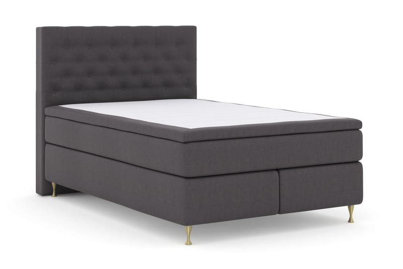 Select No 4 Komplett Sängpaket 140x200 Fast - Mörkgrå/Guld - Products - Möbler - Säng - Kontinentalsäng