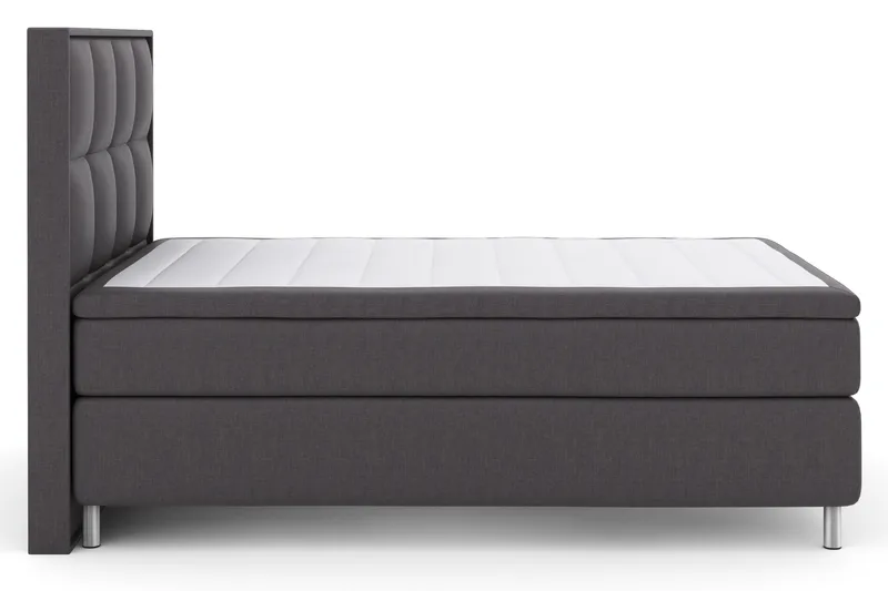 Select No 4 Komplett Sängpaket 140x200 Fast, Mörkgrå/Metall