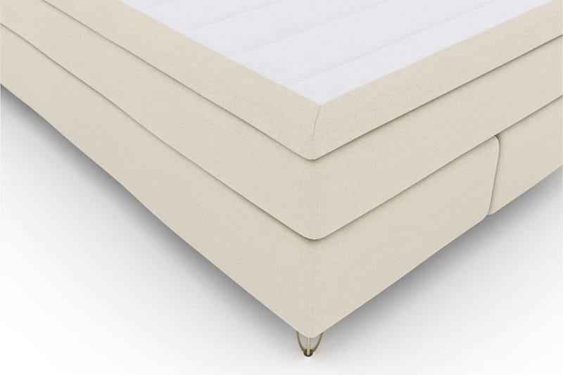 Select No 4 Komplett Sängpaket 140x200 Fast/Medium - Beige/Metall V-form - Products - Möbler - Säng - Kontinentalsäng