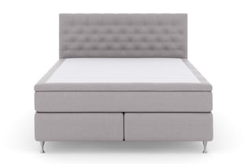 Select No 4 Komplett Sängpaket 160x200 Medium, Ljusgrå/Silver