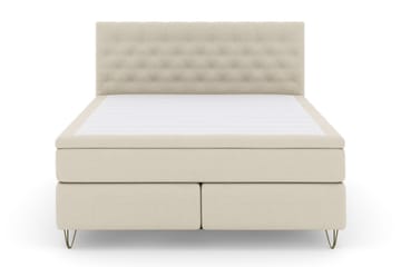 Select No 4 Komplett Sängpaket 180x200 Medium - Beige/Metall V-form - Products - Möbler - Säng - Kontinentalsäng