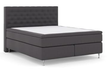 Select No 4 Komplett Sängpaket 180x200 Medium - Mörkgrå/Silver - Products - Möbler - Säng - Kontinentalsäng