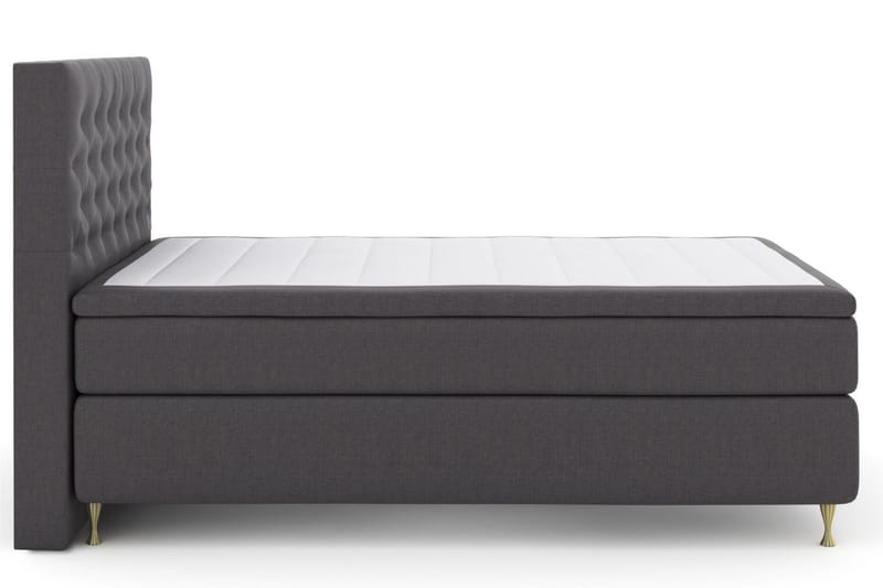 Select No 4 Kontinentalsäng 140x200 Fast - Mörkgrå/Guld - Products - Möbler - Säng - Kontinentalsäng