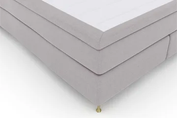 Select No 4 Kontinentalsäng 160x200 Fast - Ljusgrå/Guld - Products - Möbler - Säng - Kontinentalsäng