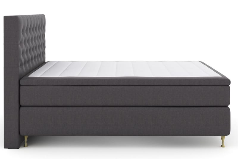 Select No 4 Kontinentalsäng 160x200 Fast - Mörkgrå/Guld - Products - Möbler - Säng - Kontinentalsäng