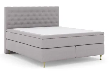 Select No 4 Kontinentalsäng 160x200 Fast/Medium - Ljusgrå/Guld - Products - Möbler - Säng - Kontinentalsäng