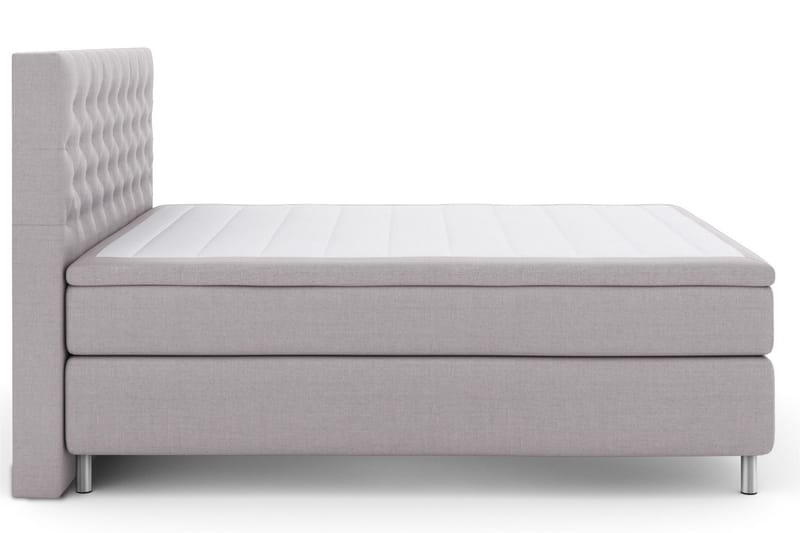 Select No 4 Kontinentalsäng 160x200 Fast/Medium - Ljusgrå/Metall - Products - Möbler - Säng - Kontinentalsäng