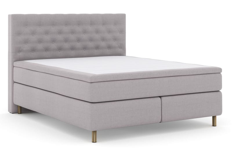 Select No 4 Kontinentalsäng 180x200 Fast - Ljusgrå/Koppar - Products - Möbler - Säng - Kontinentalsäng