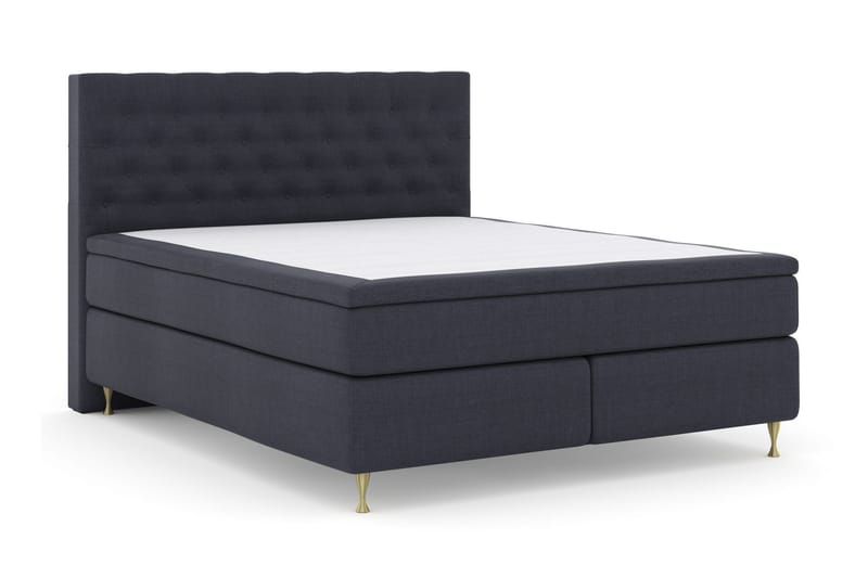 Select No 4 Kontinentalsäng 180x200 Fast/Medium - Blå/Guld - Products - Möbler - Säng - Kontinentalsäng