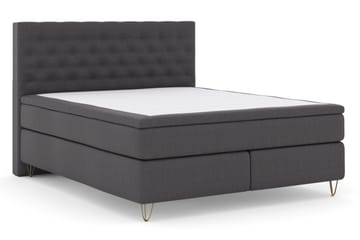 Select No 4 Kontinentalsäng 180x200 Medium - Mörkgrå/Metall V-Form - Products - Möbler - Säng - Kontinentalsäng