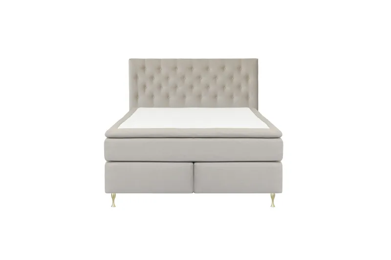 Select No 4 Kontinentalsäng 210x210 Medium, Beige/Guld