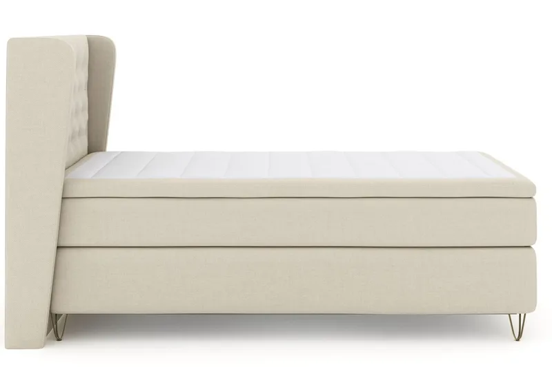 Select No 5 Komplett Sängpaket 120x200 Fast Latex - Beige/Metall V-form - Products - Möbler - Säng - Enkelsäng