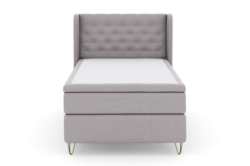 Select No 5 Komplett Sängpaket 120x200 Fast Latex - Ljusgrå/Metall V-form - Products - Möbler - Säng - Enkelsäng