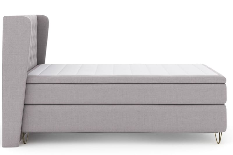 Select No 5 Komplett Sängpaket 120x200 Fast Latex - Ljusgrå/Metall V-form - Products - Möbler - Säng - Enkelsäng