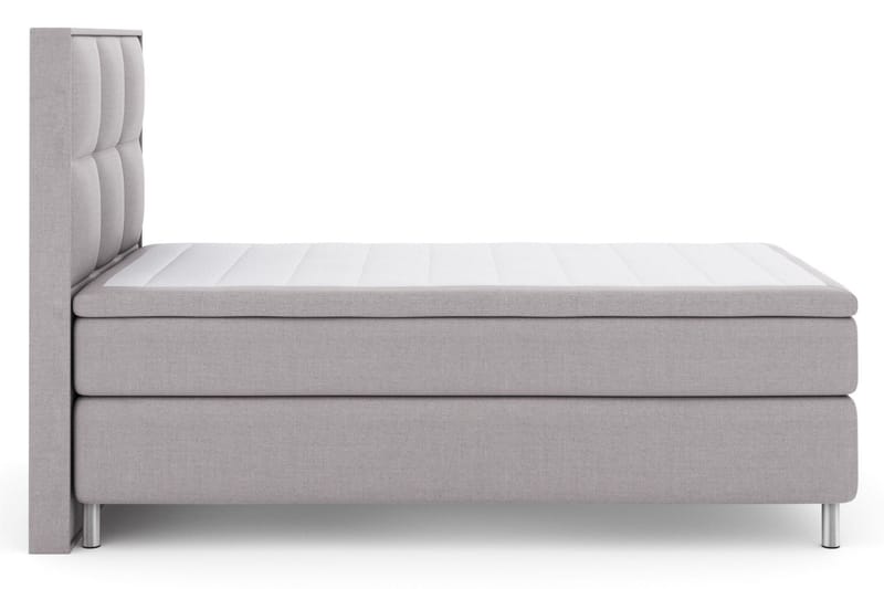 Select No 5 Komplett Sängpaket 120x200 Fast Latex, Ljusgrå/Metall