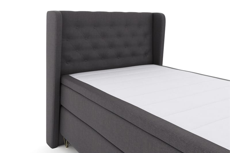 Select No 5 Komplett Sängpaket 120x200 Fast Latex - Mörkgrå/Metall V-form - Products - Möbler - Säng - Enkelsäng