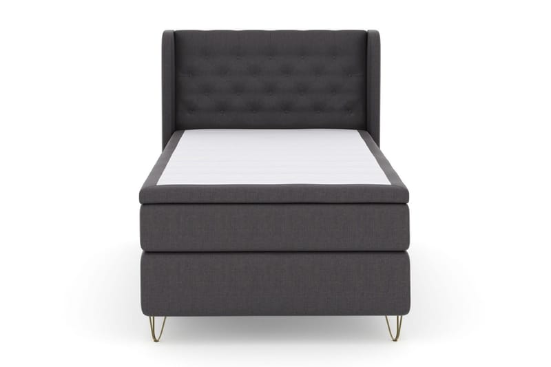 Select No 5 Komplett Sängpaket 120x200 Fast Latex - Mörkgrå/Metall V-form - Products - Möbler - Säng - Enkelsäng
