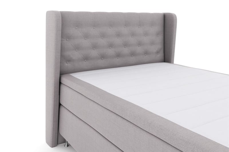 Select No 5 Komplett Sängpaket 140x200 Fast/Medium Latex - Ljusgrå/Silver - Products - Möbler - Säng - Kontinentalsäng