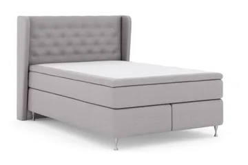 Select No 5 Komplett Sängpaket 140x200 Fast/Medium Latex - Ljusgrå/Silver - Products - Möbler - Säng - Kontinentalsäng