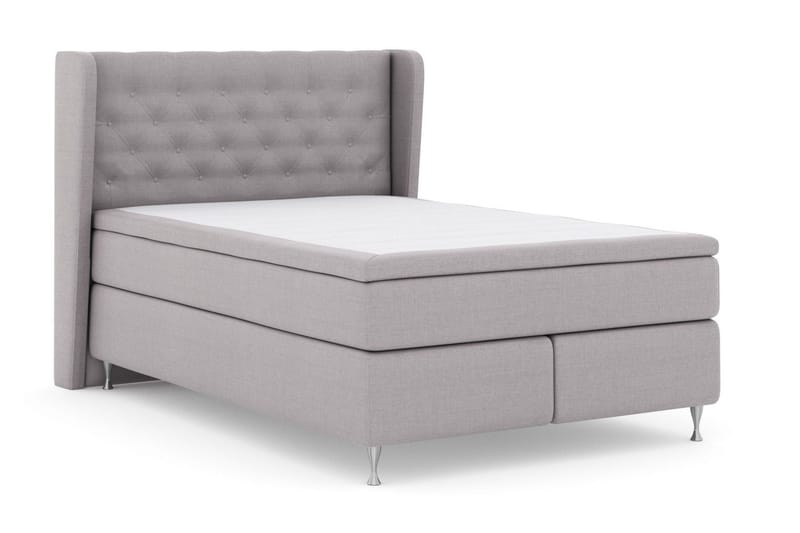 Select No 5 Komplett Sängpaket 140x200 Fast/Medium Latex - Ljusgrå/Silver - Products - Möbler - Säng - Kontinentalsäng