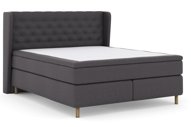 Select No 5 Komplett Sängpaket 160x200 Fast Watergel - Mörkgrå/Koppar - Products - Möbler - Säng - Kontinentalsäng