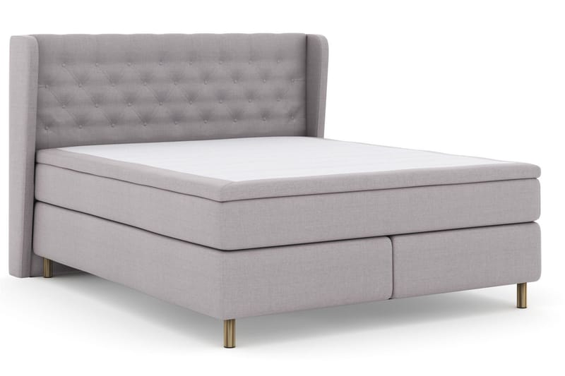 Select No 5 Komplett Sängpaket 160x200 Fast/Medium Watergel - Ljusgrå/Koppar - Products - Möbler - Säng - Kontinentalsäng