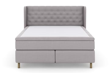 Select No 5 Komplett Sängpaket 160x200 Fast/Medium Watergel - Ljusgrå/Koppar - Products - Möbler - Säng - Kontinentalsäng