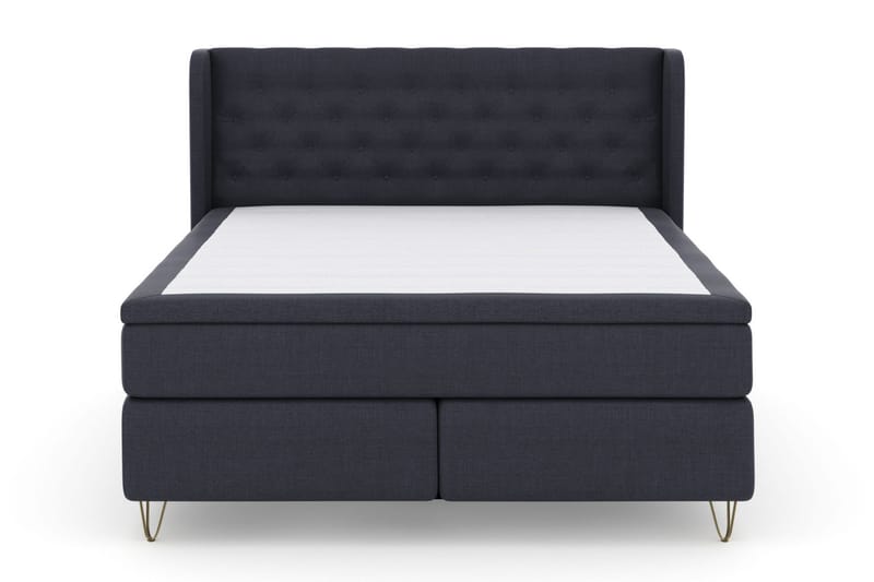 Select No 5 Komplett Sängpaket 180x200 Medium Latex, Blå/Metall V-form