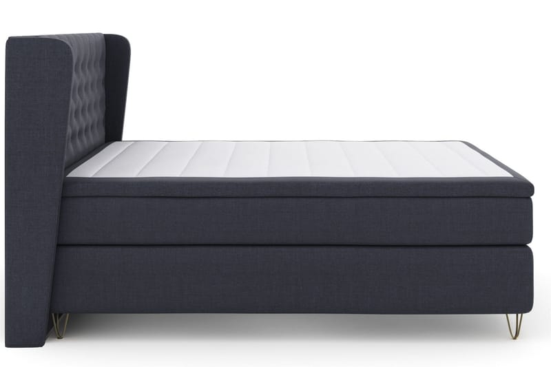 Select No 5 Komplett Sängpaket 210x210 Fast Latex - Blå/Metall V-form - Products - Möbler - Säng - Kontinentalsäng