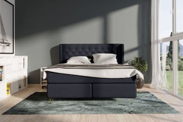 Select No 5 Komplett Sängpaket 210x210 Fast Latex - Blå/Metall V-form - Products - Möbler - Säng - Kontinentalsäng