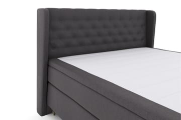Select No 5 Komplett Sängpaket 210x210 Fast Latex - Mörkgrå/Metall V-form - Products - Möbler - Säng - Kontinentalsäng