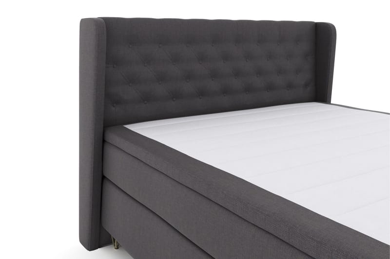 Select No 5 Komplett Sängpaket 210x210 Fast Latex - Mörkgrå/Metall V-form - Products - Möbler - Säng - Kontinentalsäng