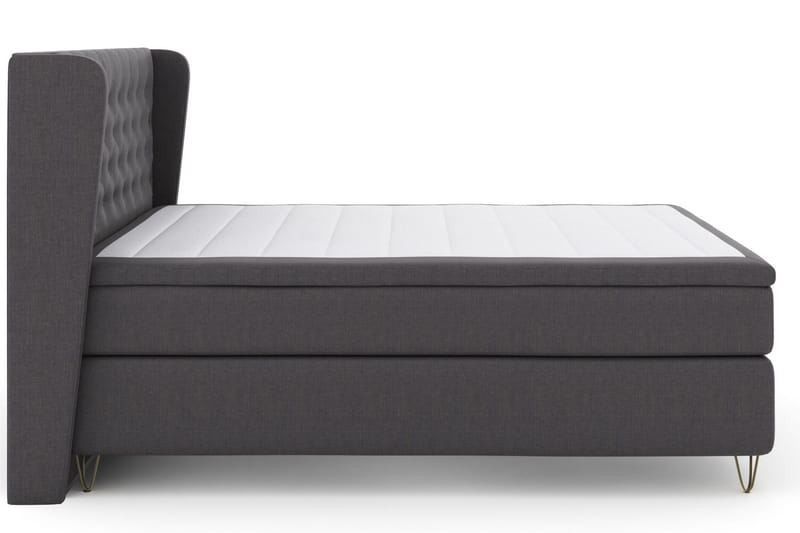 Select No 5 Komplett Sängpaket 210x210 Fast Latex - Mörkgrå/Metall V-form - Products - Möbler - Säng - Kontinentalsäng
