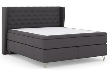 Select No 5 Komplett Sängpaket 210x210 Fast Latex - Mörkgrå/Metall V-form - Products - Möbler - Säng - Kontinentalsäng