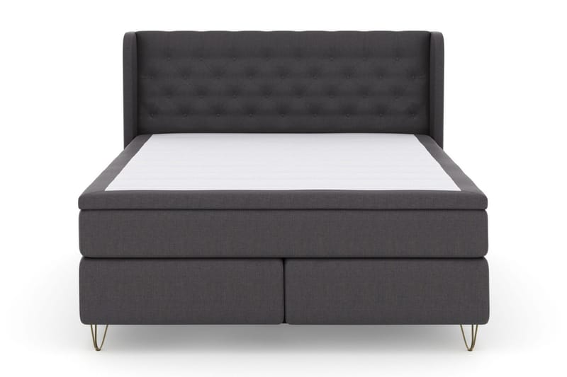 Select No 5 Komplett Sängpaket 210x210 Fast Latex - Mörkgrå/Metall V-form - Products - Möbler - Säng - Kontinentalsäng