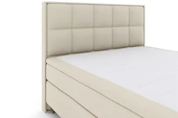 Select No 5 Komplett Sängpaket 210x210 Fast/Medium Latex - Beige/Metall V-form - Products - Möbler - Säng - Kontinentalsäng