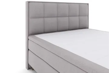 Select No 5 Komplett Sängpaket 210x210 Fast/Medium Latex - Ljusgrå/Metall V-form - Products - Möbler - Säng - Kontinentalsäng