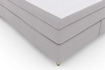 Select No 5 Komplett Sängpaket 210x210 Fast/Medium Latex - Ljusgrå/Metall V-form - Products - Möbler - Säng - Kontinentalsäng