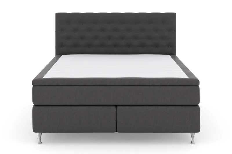 Select No 5 Komplett Sängpaket 210x210 Fast/Medium Watergel, Mörkgrå/Silver