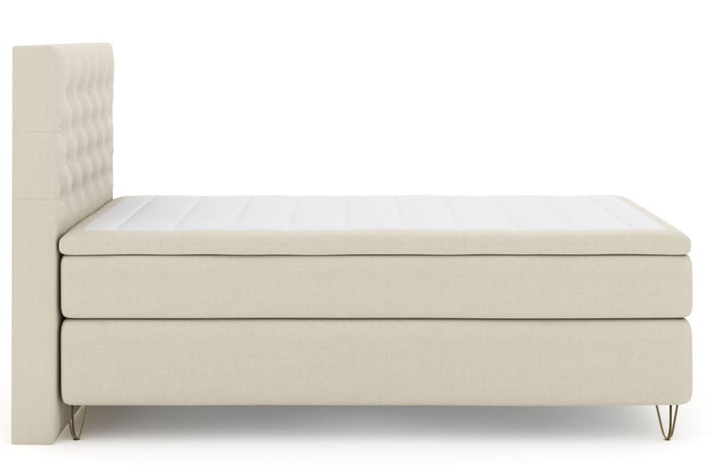 Select No 5 Kontinentalsäng 120x200 Fast Latex, Beige/Metall V-Form