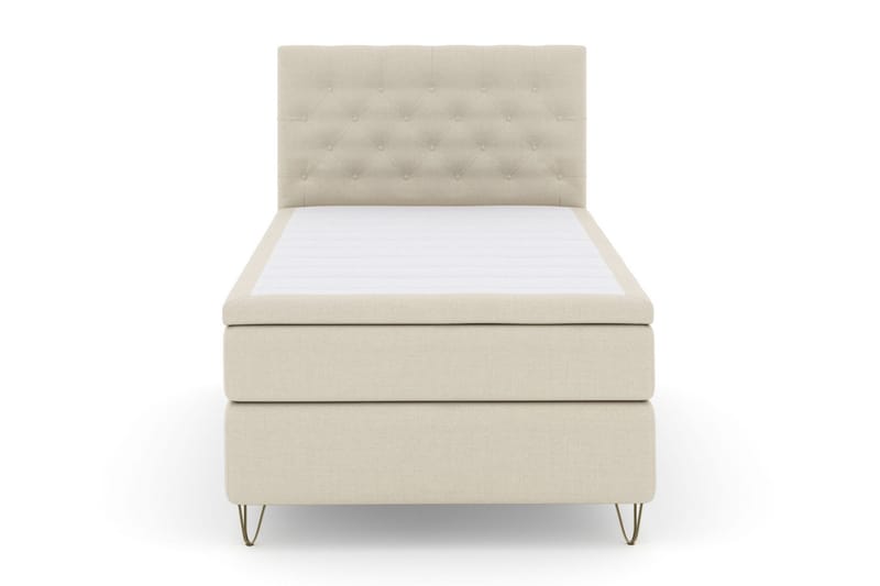 Select No 5 Kontinentalsäng 120x200 Fast Latex - Beige/Metall V-Form - Products - Möbler - Säng - Enkelsäng