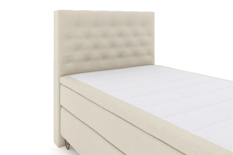 Select No 5 Kontinentalsäng 120x200 Fast Latex - Beige/Metall V-Form - Products - Möbler - Säng - Enkelsäng