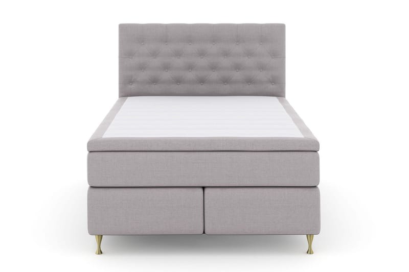 Select No 5 Kontinentalsäng 140x200 Fast Watergel - Ljusgrå/Guld - Products - Möbler - Säng - Kontinentalsäng