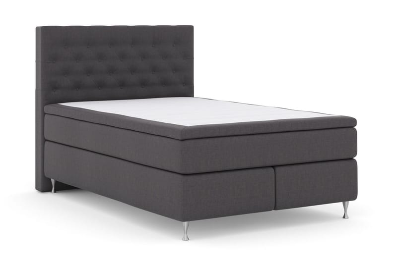 Select No 5 Kontinentalsäng 140x200 Fast/Medium Latex - Mörkgrå/Silver - Products - Möbler - Säng - Kontinentalsäng