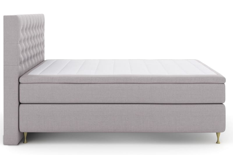 Select No 5 Kontinentalsäng 160x200 Fast Watergel - Ljusgrå/Guld - Products - Möbler - Säng - Kontinentalsäng