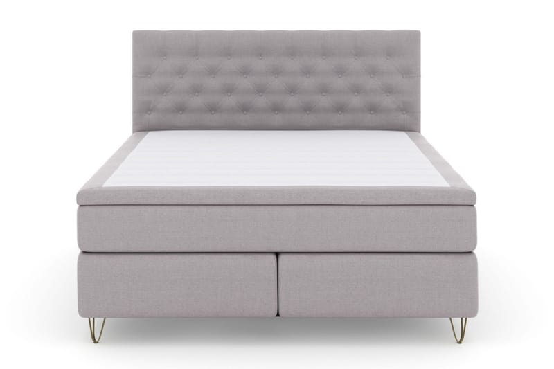 Select No 5 Kontinentalsäng 180x200 Fast/Medium Watergel - Ljusgrå/Metall V-Form - Products - Möbler - Säng - Kontinentalsäng