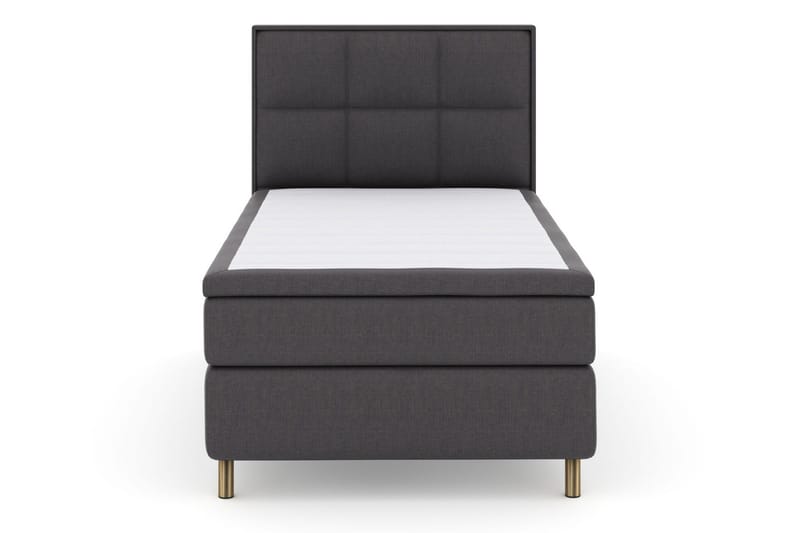 Select No 6 Komplett Sängpaket 120x200 Fast Latex/Memory, Mörkgrå/Koppar